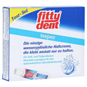 FITTYDENT super Haftcreme Test-Set 10g+4 Rein.Tab. (PZN 13503056)