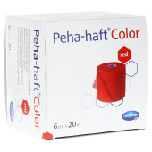 Peha-haft Color Fixierbinde latexfrei 6 cmx20 m rot (PZN 8886492)