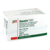 GAZIN Mullkomp.10x10 cm unsteril 12fach RK (PZN 3959507)