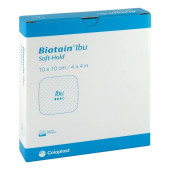BIATAIN Ibu Schaumverband 10x10 cm sanft haftend (PZN 4808532)