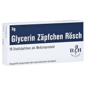 Glycerin Zäpfchen Rösch 3g gegen Verstopfung (PZN 12733110)