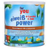 FOR YOU eiwei√Я power Milchkaffee Pulver (PZN 13570561)