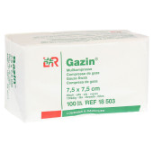 GAZIN Mullkomp.7,5x7,5 cm unsteril 8fach Op (PZN 3959387)