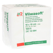 Vliwasoft Vlieskompressen 10x10 cm unsteril 4-lagig (PZN 3806933)
