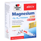 Doppelherz aktiv Magnesium 400 + B6 + B12 + Folsäure Direkt (PZN 1026875)