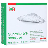 SUPRASORB P sensitive PU-Schaumv.border 10x10cm (PZN 16602505)