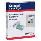 CUTIMED Sorbact Gel Kompressen 7,5x7,5 cm (PZN 7353434)