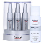 EUCERIN Anti-Age HYALURON-FILLER Serum-Konz.Amp. + gratis Eucerin Hyaluron Spray 50ml (PZN 1171175)