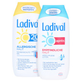 Ladival Allergische Haut Gel LSF 20 + gratis Ladival Empfindliche Haut Apres Lotion 200 ml (PZN 3373463)