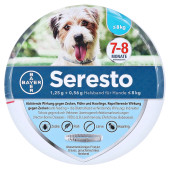 SERESTO 1,25g + 0,56g Halsband für Hunde bis 8kg (PZN 9315509)