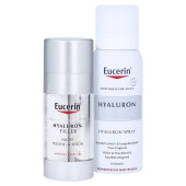 EUCERIN Anti-Age HYALURON-FILLER Nacht Peel.+Serum + gratis Eucerin Hyaluron Spray 50ml (PZN 14216011)