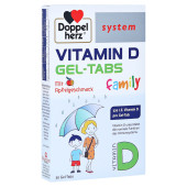 DOPPELHERZ Vitamin D Gel-Tabs family system (PZN 16661643)