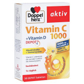 DOPPELHERZ Vitamin C 1000+Vitamin D Depot aktiv (PZN 13417285)