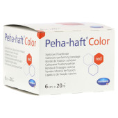PEHA-HAFT Color Fixierbinde 6 cmx20 m rot (PZN 5383804)