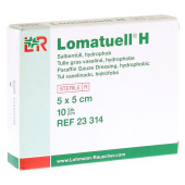 LOMATUELL H Salbentüll 5x5 cm steril (PZN 10929688)