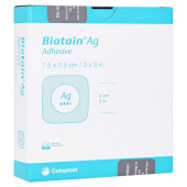 BIATAIN Ag Schaumverband 7,5x7,5 cm selbst haftend (PZN 13899947)