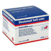 ELASTOMULL haft color 6 cmx20 m Fixierb.rot (PZN 1412578)