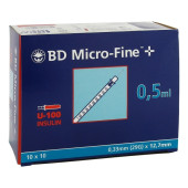 BD MICRO-FINE+ Insulinspr.0,5 ml U100 12,7 mm (PZN 4400156)