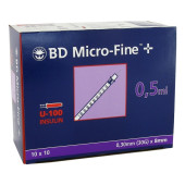 BD MICRO-FINE+ Insulinspr.0,5 ml U100 8 mm (PZN 7468077)