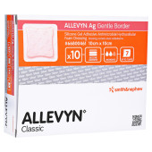 ALLEVYN Ag Gentle Border 10x10 cm Wundverband (PZN 10999513)