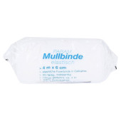 Mullbinden elastisch 6 cm mit Cellophan (PZN 3855647)
