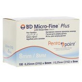 BD MICRO-FINE+ 8 Pen-Nadeln 0,25x8 mm (PZN 1132034)