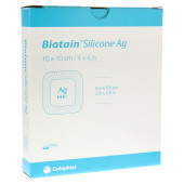BIATAIN Silicone Ag Schaumverband 10x10 cm (PZN 11560469)