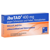 IbuTAD 400mg gegen Schmerzen und Fieber (PZN 6407547)