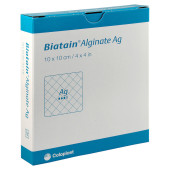 BIATAIN Alginate Ag Kompressen 10x10 cm mit Silber (PZN 1406833)