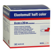 ELASTOMULL haft color 8 cmx20 m Fixierb.rot (PZN 1412584)