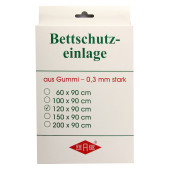 BETTEINLAGE Gummiplatte 0,3 mm 90x120 cm weiß (PZN 3173853)