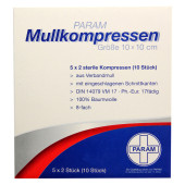 MULLKOMPRESSEN 10x10 cm steril 8fach (PZN 3856109)