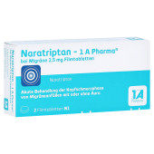 Naratriptan-1A Pharma bei Migräne 2,5mg (PZN 9322478)