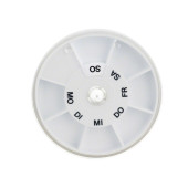 TABLETTENSPENDER Icron 7-Fächer transp.Deckel rund (PZN 3377254)