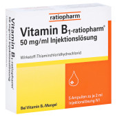 Vitamin B1-ratiopharm 50mg/ml Injektionslösung (PZN 4908021)