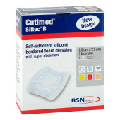 CUTIMED Siltec B Schaumverb.7,5x7,5 cm m.Haftr (PZN 11807504)