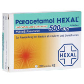 Paracetamol 500mg HEXAL bei Fieber und Schmerzen (PZN 3485558)