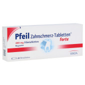 Pfeil Zahnschmerz-Tabletten forte 400mg (PZN 410560)