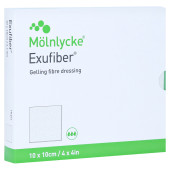 EXUFIBER 10x10 cm Gel-Faserverband (PZN 14021678)