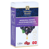 MANUKA HEALTH MGO 400+ Lutschbonb.schw.Johannisb. (PZN 15874928)