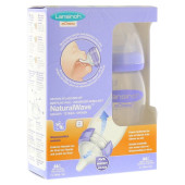 LANSINOH Weithalsflasche 240 ml mit Sauger M (PZN 10273012)