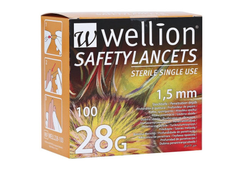 WELLION Safetylancets 28 G Sicherheitseinmallanz. (PZN 13928554)
