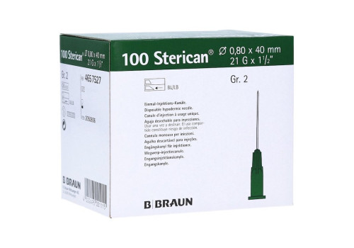 Sterican Kanüle 0,80x40 mm Gr. 2 grün (PZN 2050806)