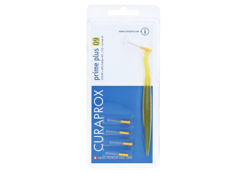 CURAPROX prime plus 09 5 Bürsten+1 Halter gelb (PZN 9668188)