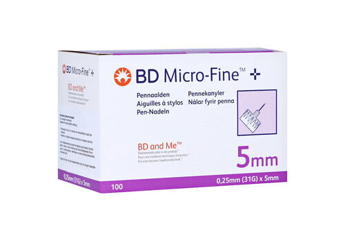 BD MICRO-FINE+ 5 Pen-Nadeln 0,25x5 mm (PZN 9239168)