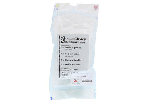 FADENZIEH SET steril m.Trennmesser+Pinzette+Tupfer (PZN 4113669)