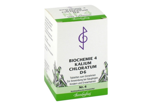 BIOCHEMIE 4 Kalium chloratum D 6 Tabletten (PZN 4325058)