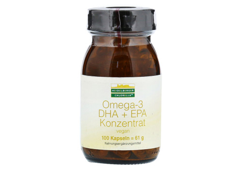Omega-3 DHA + EPA Vegan Konzentrat Kapseln (PZN 12499536)