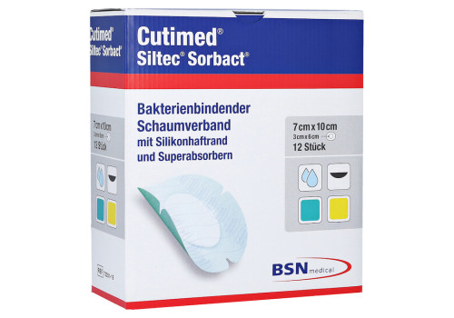 CUTIMED Siltec Sorbact PU-Verb.7x10 cm oval (PZN 13574429)