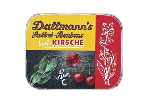 DALLMANN'S Salbei sanfte Kirsche Bonbons Dose (PZN 15620180)